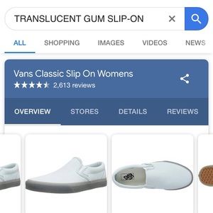 ISO IN SEARCH OF vans translucent gum vans women 9